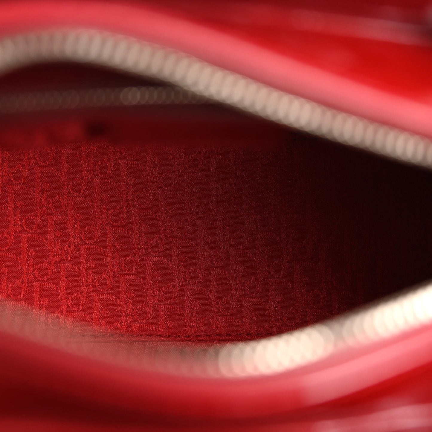 Patent Cannage Medium Lady Dior Red