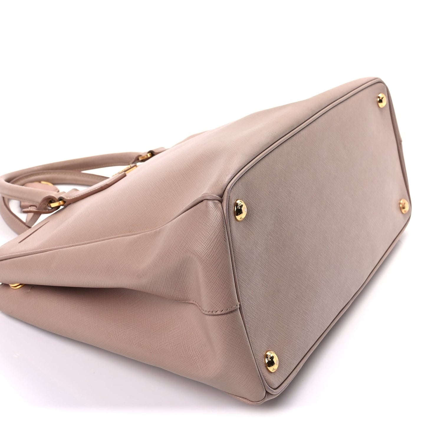Saffiano Medium Galleria Double Zip Tote  Beige