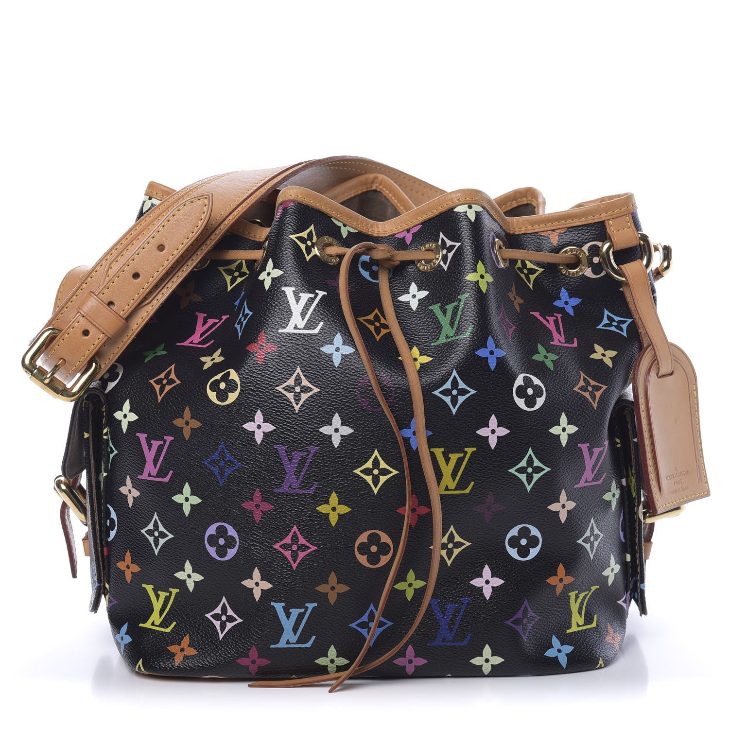 Louis Vuitton Monogram Multicolor Petit Noe Black 1 of 15