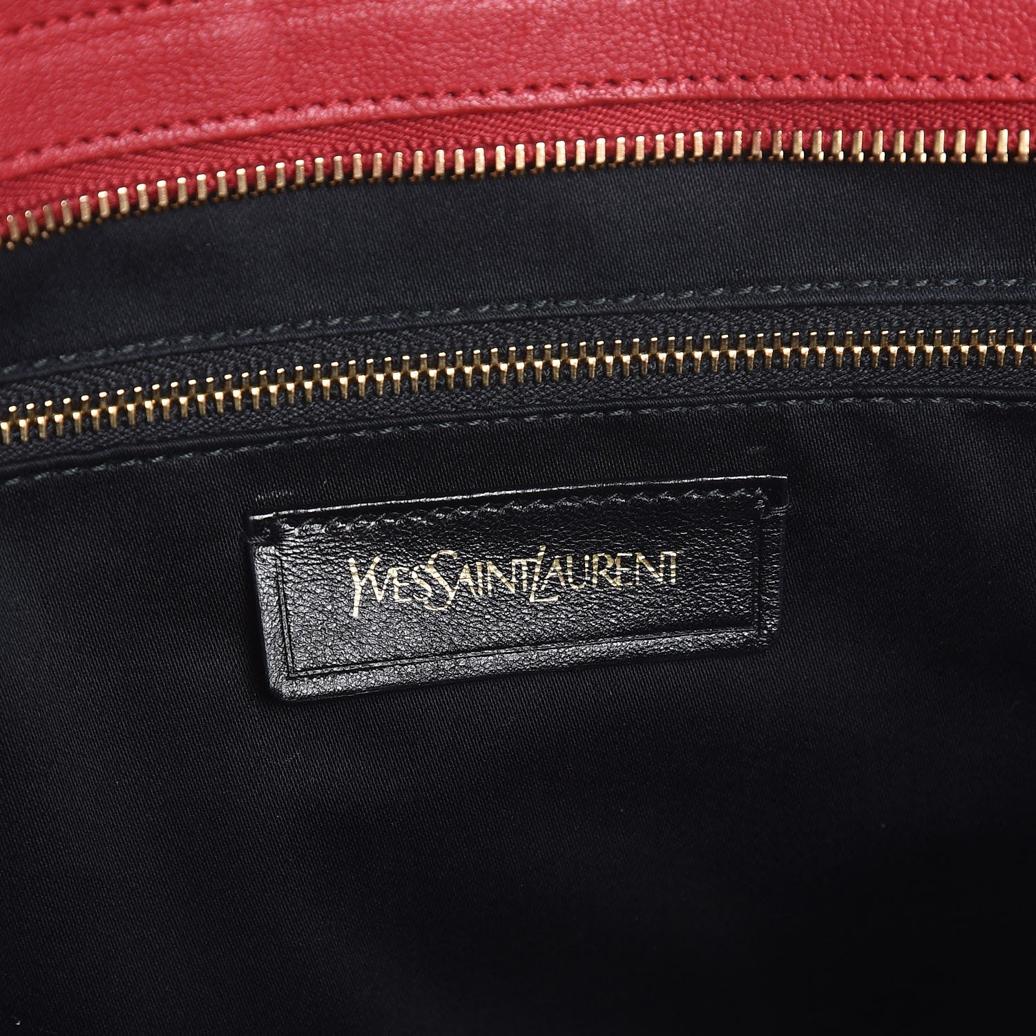 Saint Laurent Sheepskin Medium Cabas ChYc Rouge Orient 6 of 7