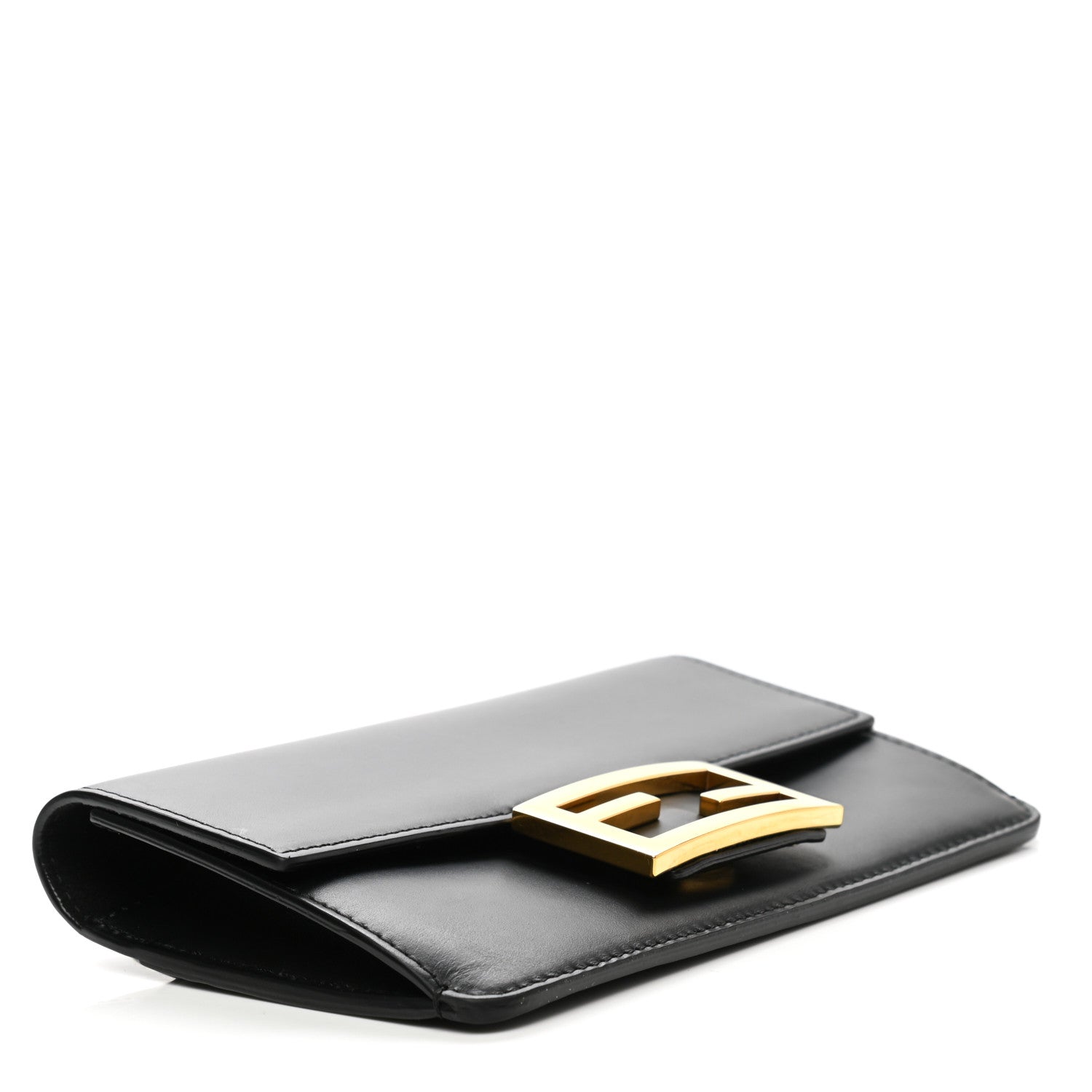 Fendi Vitello King Mini Flat Baguette Black 3 of 8