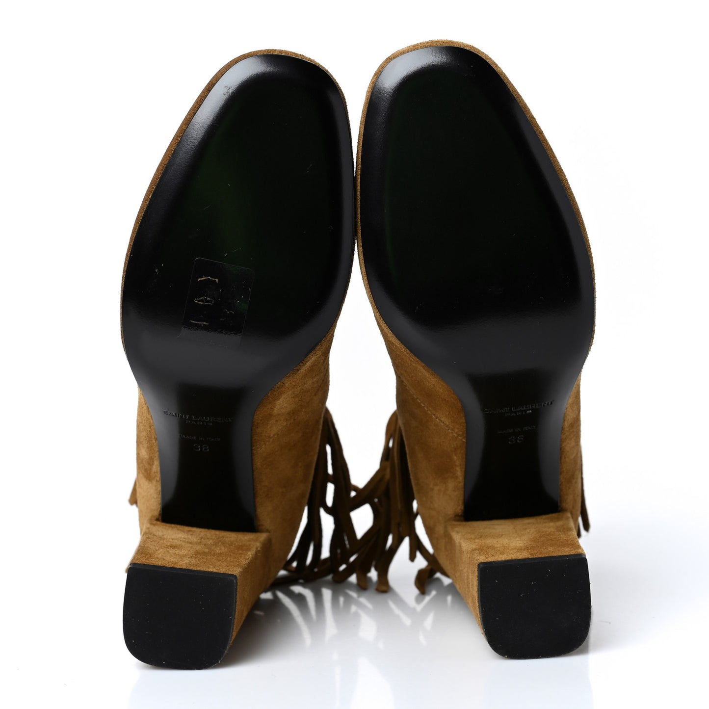 Suede Babies 90 Fringe Ankle Boots 38 Light Tan