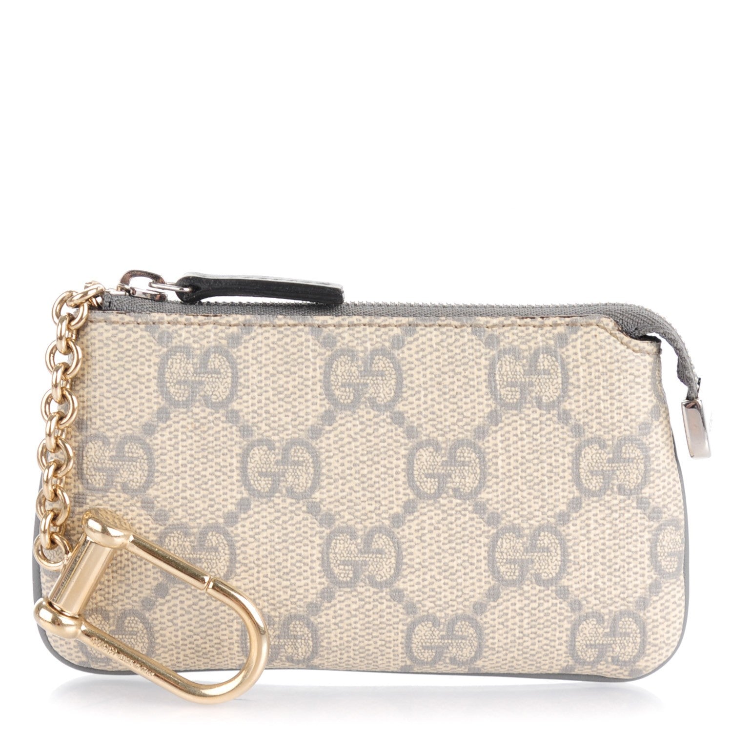 Gucci GG Supreme Monogram Key Case Ecru Grigio 1 of 7