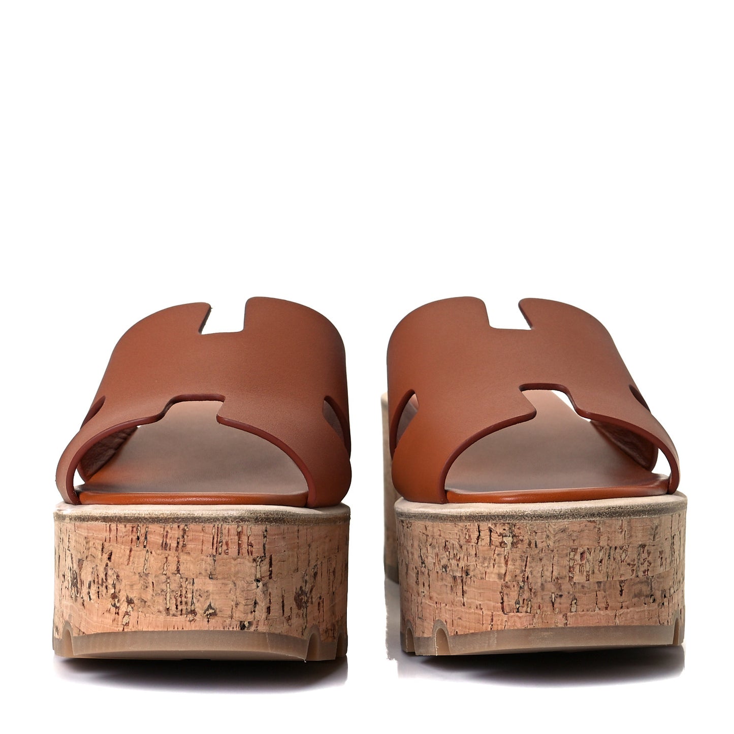 Calfskin Cork Eze 30 Sandals 37 Marron Glaise