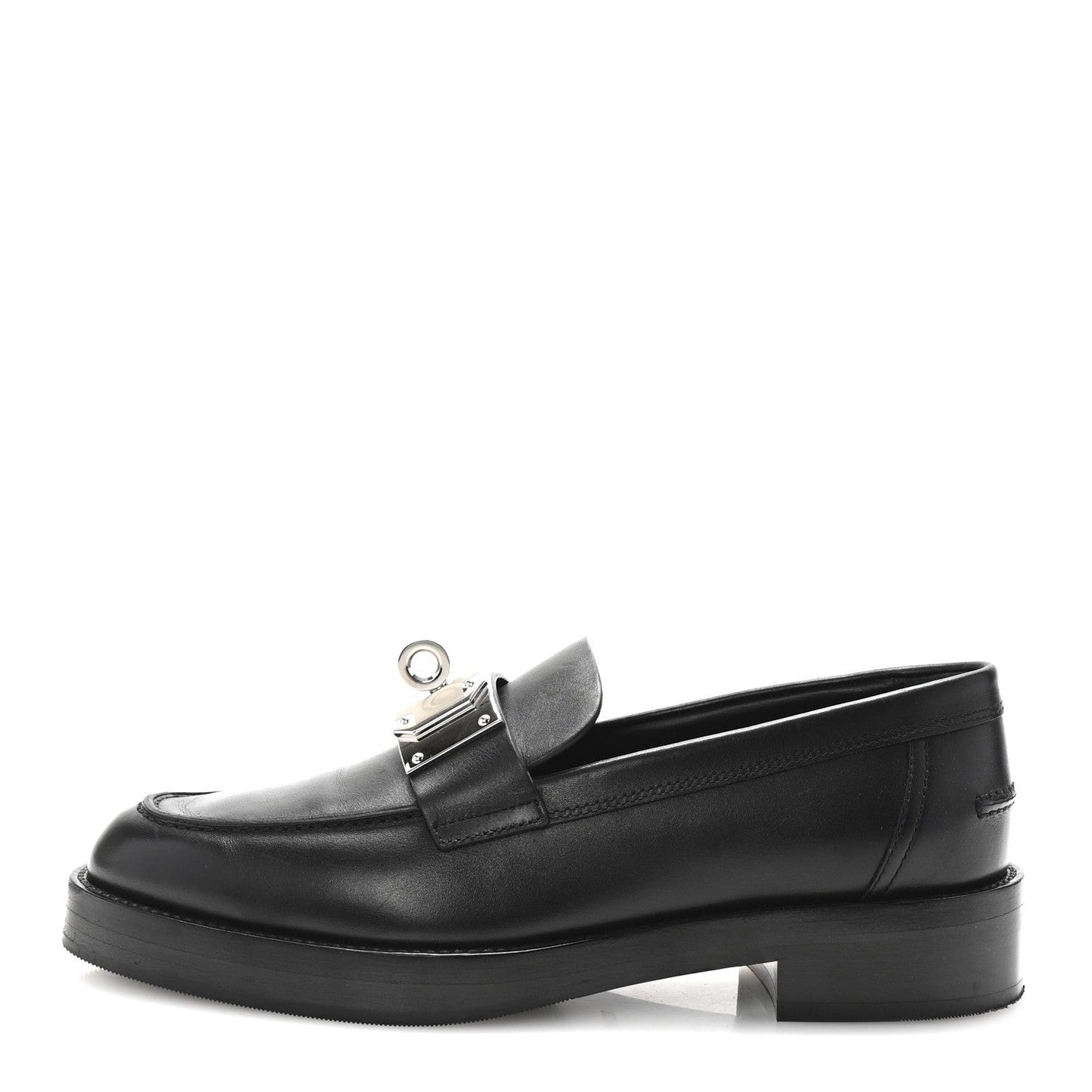 Calfskin Womens Hot Loafer 38 Black