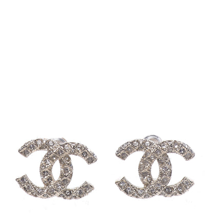 Chanel Crystal CC Earrings Gold 1 of 5