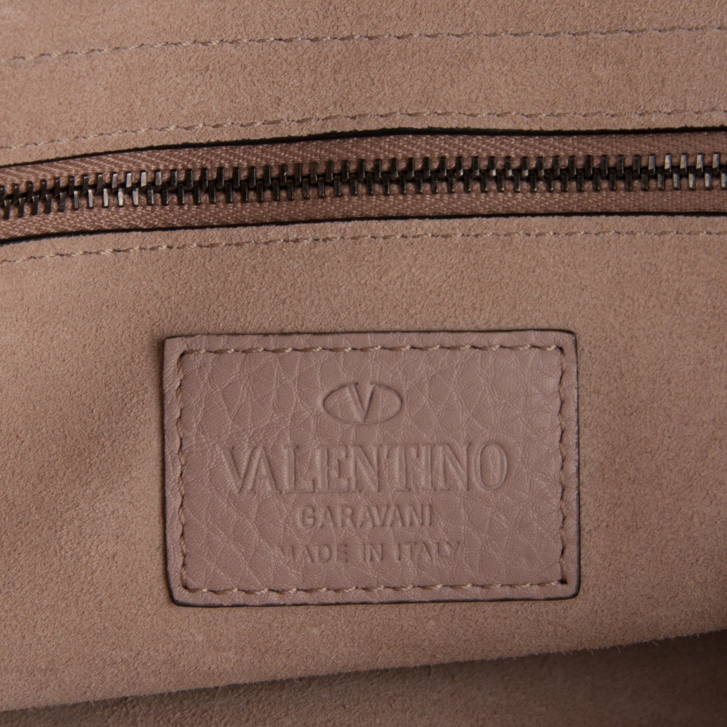 Valentino Garavani Grained Calfskin Medium Rockstud Double Handle Horizontal Tote Poudre 6 of 6