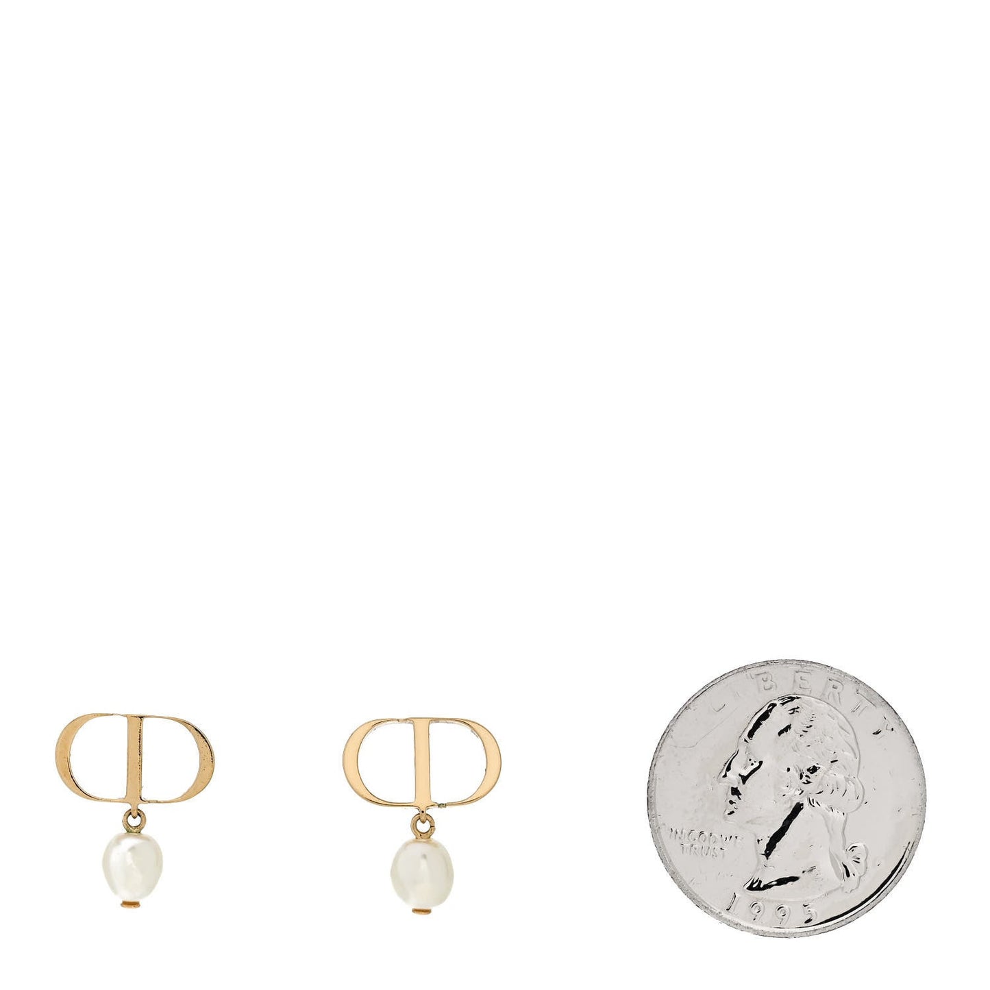 Pearl Petit CD Earrings Gold