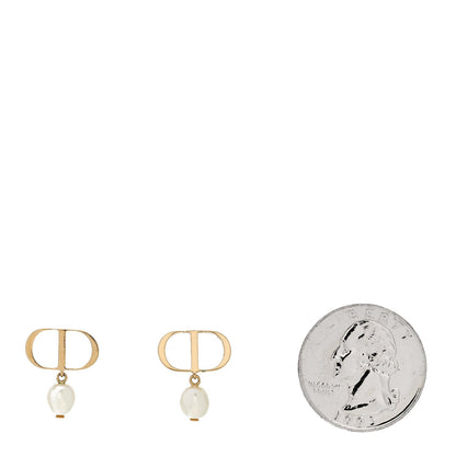 Christian Dior Pearl Petit CD Earrings Gold 2 of 4