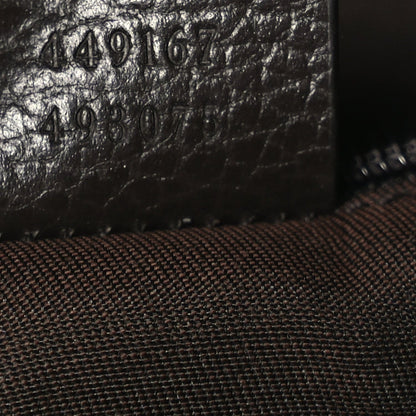 Gucci Monogram Dollar Calfskin Boston Duffle Bag Beige Ebony Testa di Moro Marrone Scuro 7 of 10