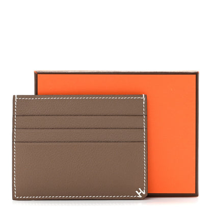 Hermes Evercolor H Sellier Card Holder Etoupe 8 of 8