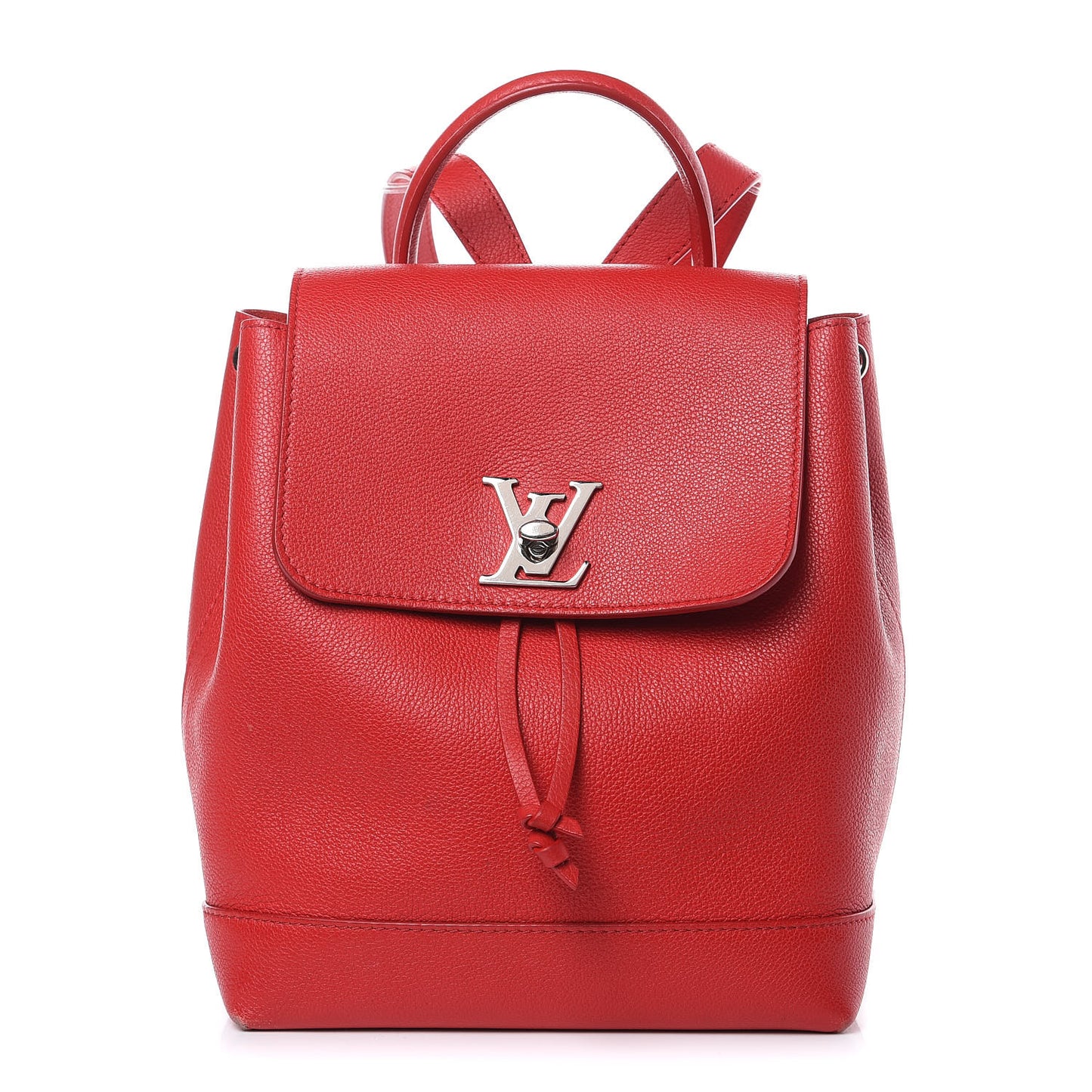 Soft Calfskin Lockme Backpack Rubis