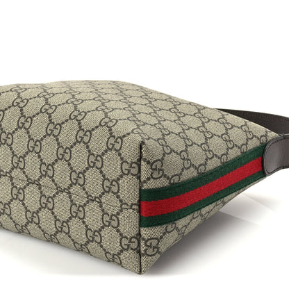 Gucci GG Supreme Monogram Textured Calfskin Web Super Mini Ophidia Shoulder Bag Beige Ebony New Acero 8 of 8