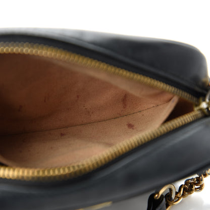 Gucci Calfskin Matelasse Mini GG Marmont Chain Shoulder Bag Black 12 of 12