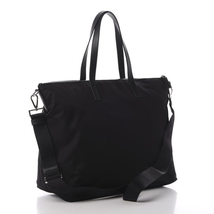 Prada Tessuto Nylon Character Shopping Tote Black 2 of 11