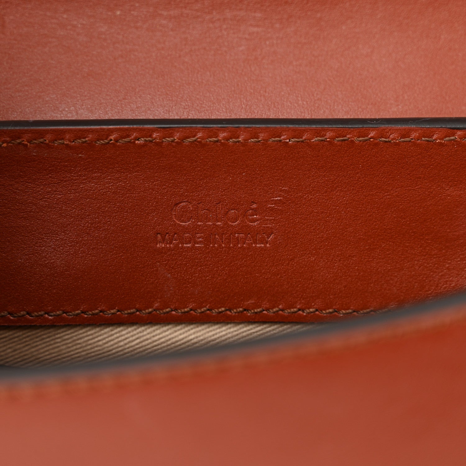 Chloe Calfskin Suede C Belt Bag Sepia Brown 6 of 12