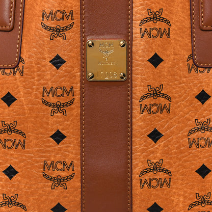 MCM Visetos Medium Liz Reversible Shopper Tote Cognac 6 of 20