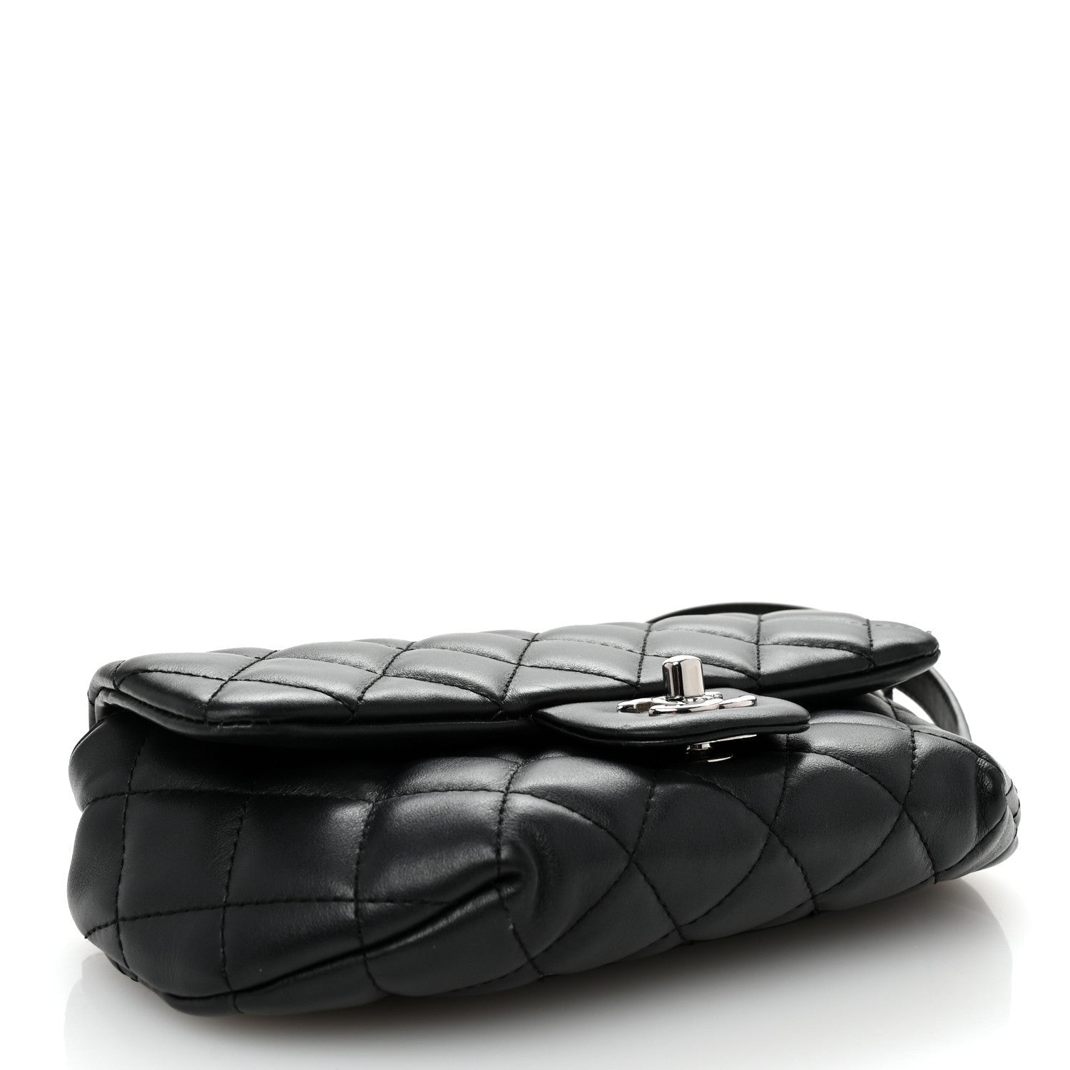 Chanel Calfskin Quilted CC Uniform Flap Belt Bag Black 4 of 7