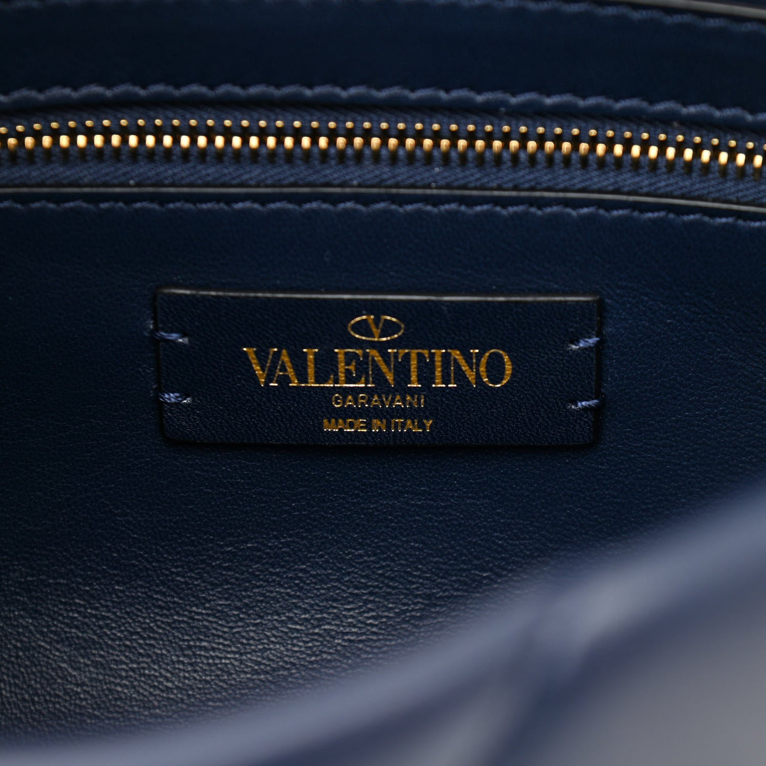 Valentino Garavani Nappa Medium Roman Stud Shoulder Bag Navy 6 of 9