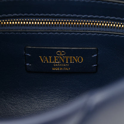 Valentino Garavani Nappa Medium Roman Stud Shoulder Bag Navy 6 of 9