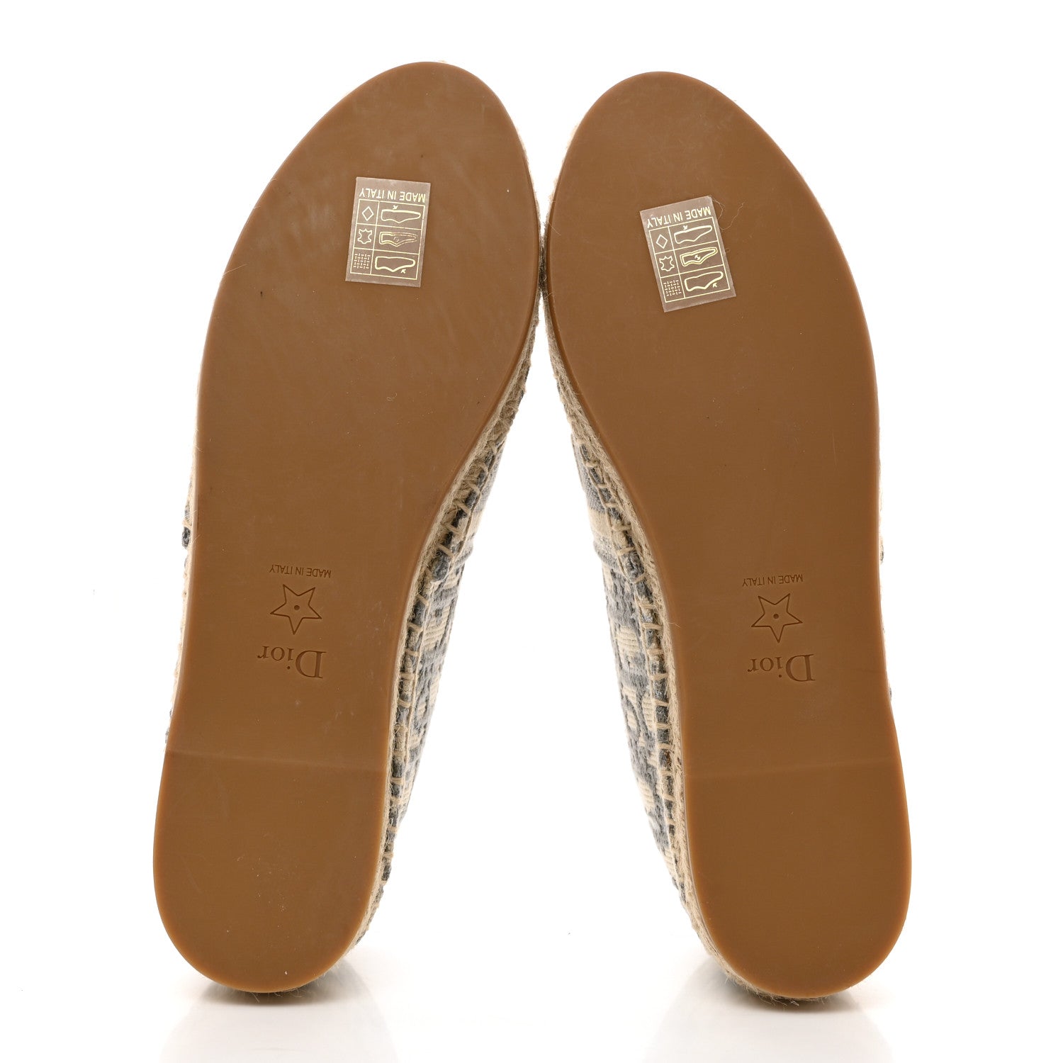 Christian Dior Oblique Embroidered Granville 15mm Espadrilles 37 Grey Stone 5 of 9