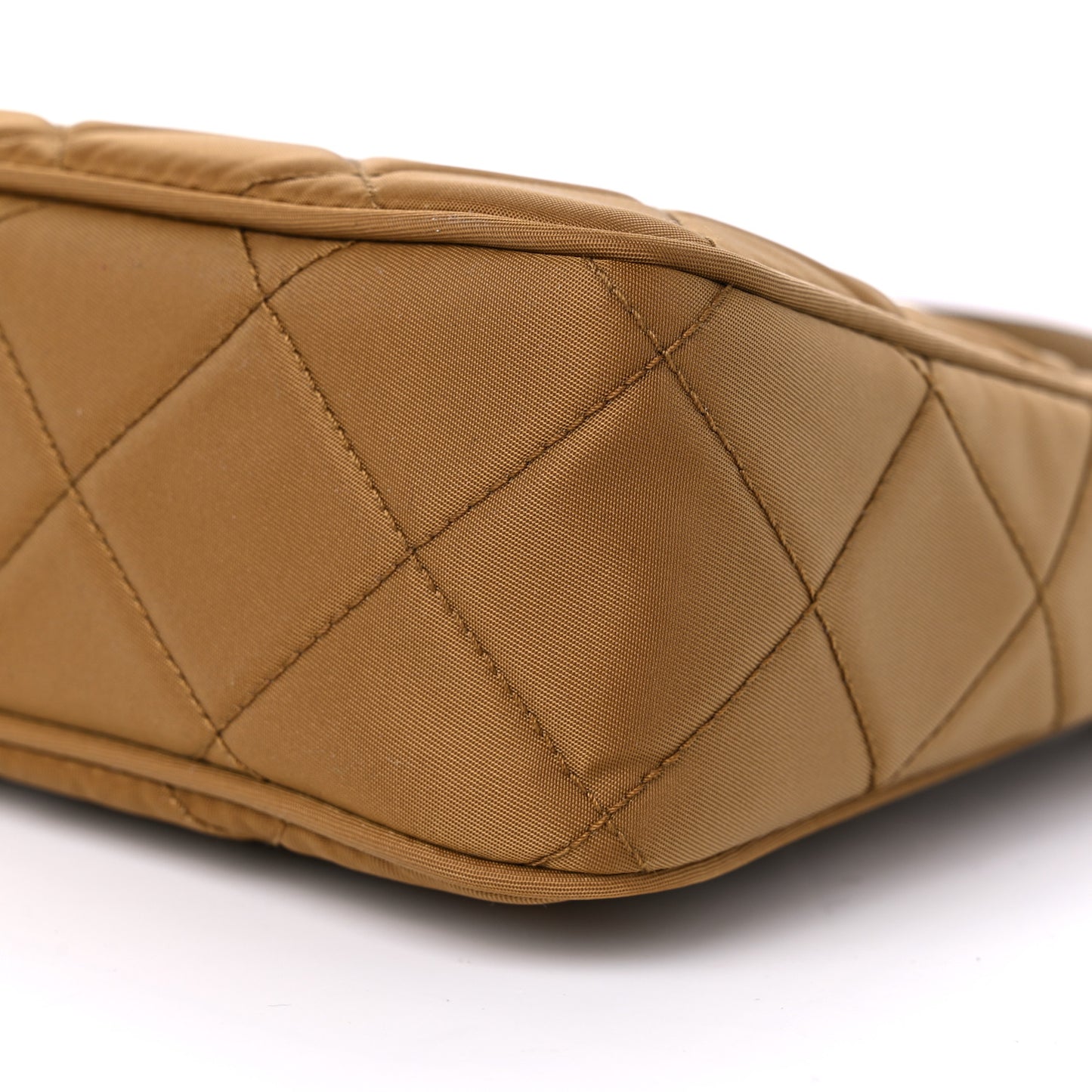 Tessuto Nylon Stitched Shoulder Bag Tobacco