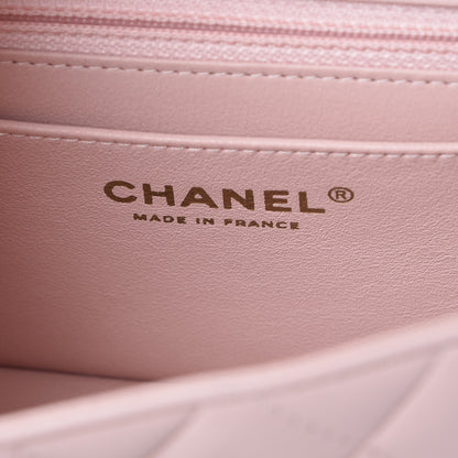 Chanel Lambskin Quilted Mini Rectangular Flap Light Pink 6 of 8