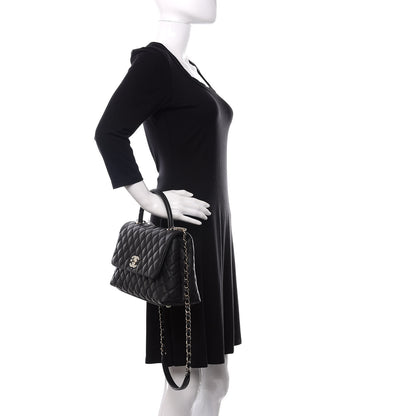 Chanel Caviar Quilted Small Coco Handle Flap Black 3 of 12