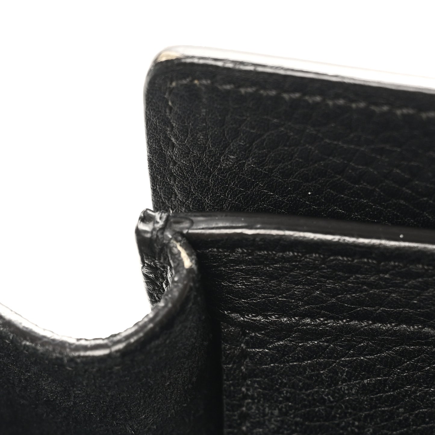 Drummed Calfskin Nano Luggage Black