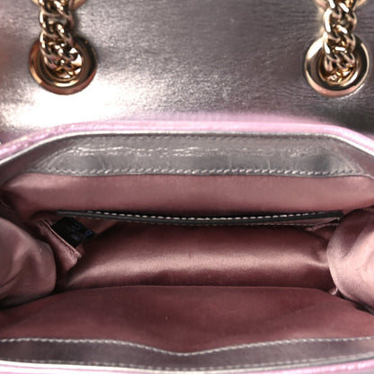 Gucci Iridescent Nappa Chevron Matelasse Mini GG Marmont Shoulder Bag Iridescent Escape Pink 4 of 8