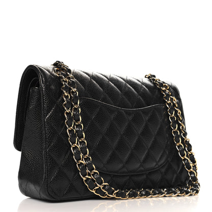 Chanel Caviar Quilted Medium Double Flap Black 3 of 12