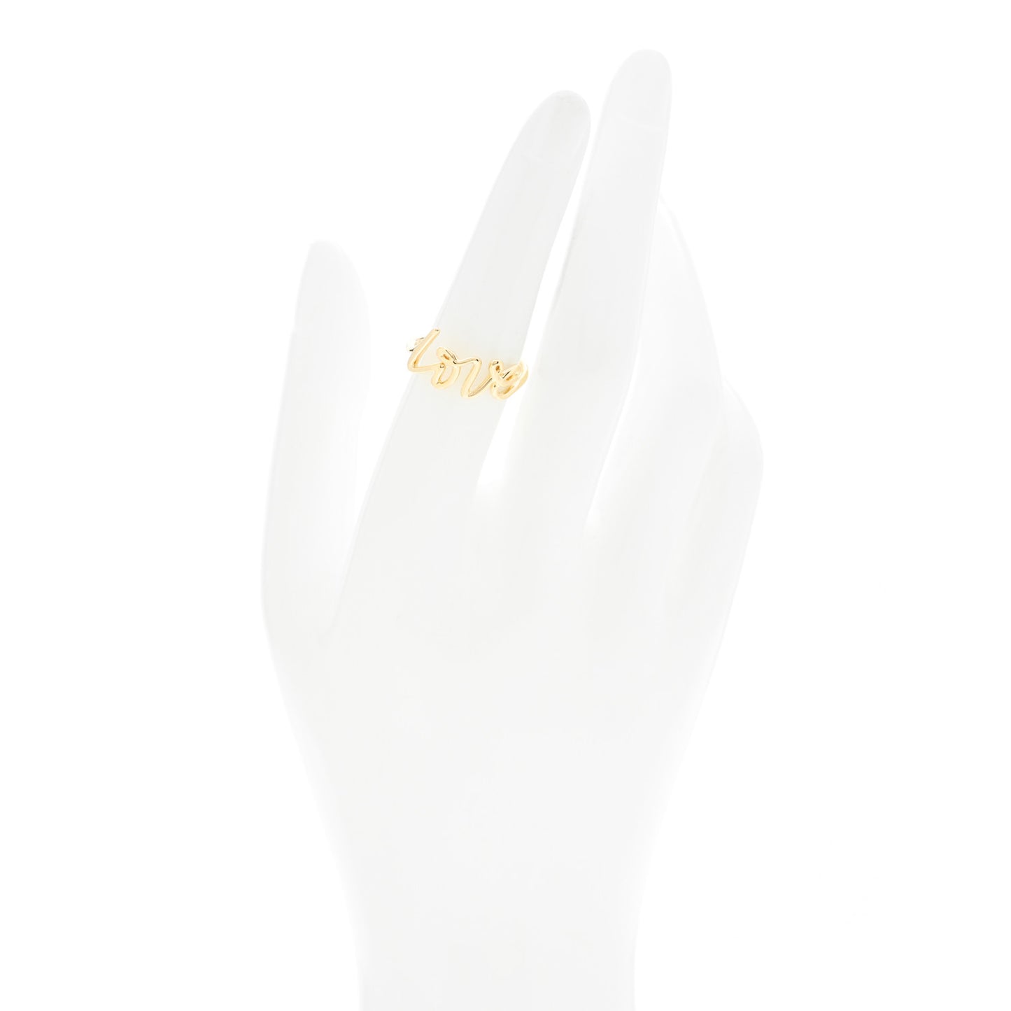 18K Yellow Gold Paloma's Graffiti Love Ring 54 7