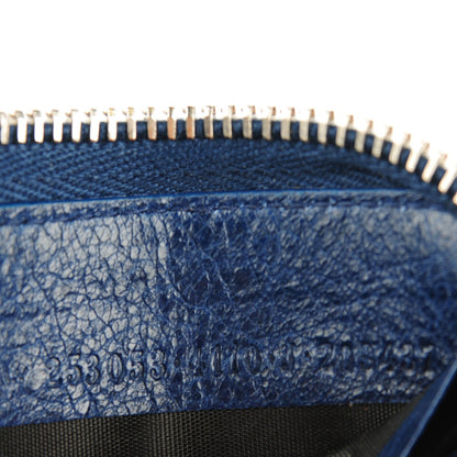 Balenciaga Agneau Giant 12 Silver Hardware Continental Zip Around Bleu Mineral 8 of 8