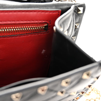 Valentino Garavani Nappa Rockstud Spike Wallet On Chain Black 8 of 11