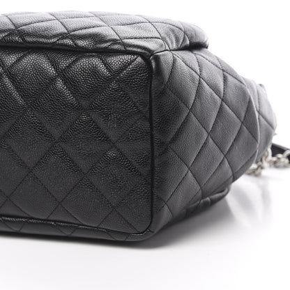 Chanel Grained Calfskin Quilted Medium CC Chain Bucket Drawstring Bag Black 11 of 13