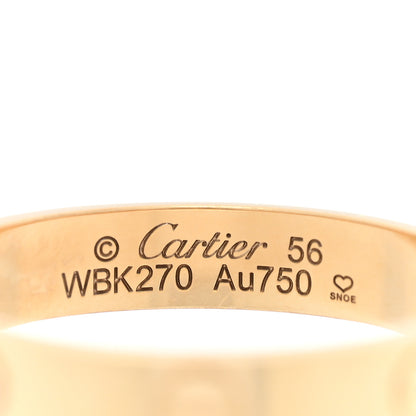 Cartier 18K Yellow Gold 3.5mm LOVE Wedding Band Ring 56 7.5 4 of 5