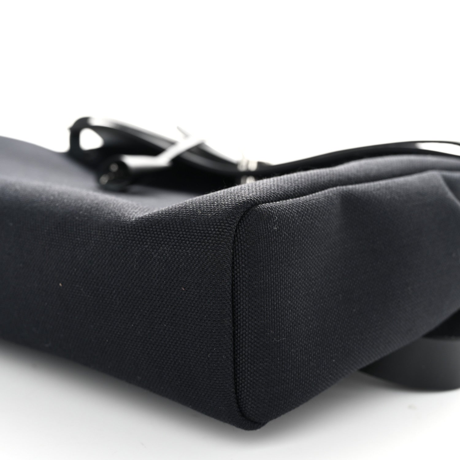 Hermes Military Toile Vache Hunter Herbag Messenger 39 Black 11 of 12