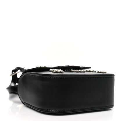 Versace Calfskin Crystal Embellished Mini La Medusa Bag Black 4 of 7