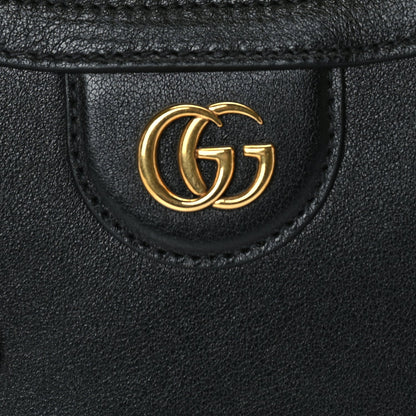 Gucci Wonka Grain Calfskin Mini Diana Tote Bag Black Yellow Fluo 6 of 8