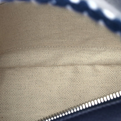Loewe Calfskin Crochet Trim Small Puzzle Bag Blue White 4 of 8