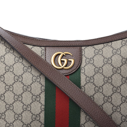 Gucci GG Supreme Monogram Web Small Ophidia Half Moon Hobo Brown 10 of 10