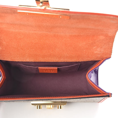 Gucci GG Supreme Monogram Patent Small Padlock Shoulder Bag Multicolor 5 of 13