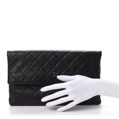 Chanel Lambskin Quilted CC Beauty Clutch Black 2 of 9