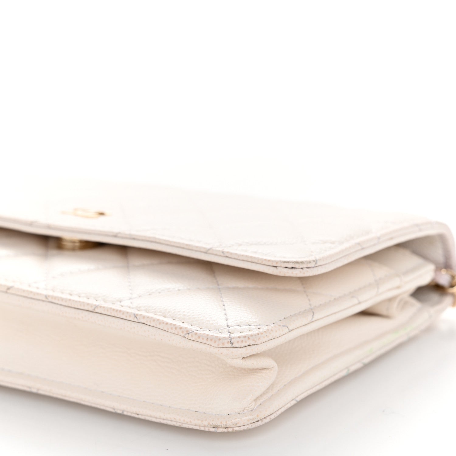 Chanel Caviar Quilted Wallet On Chain WOC White 10 of 14