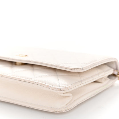 Chanel Caviar Quilted Wallet On Chain WOC White 10 of 14
