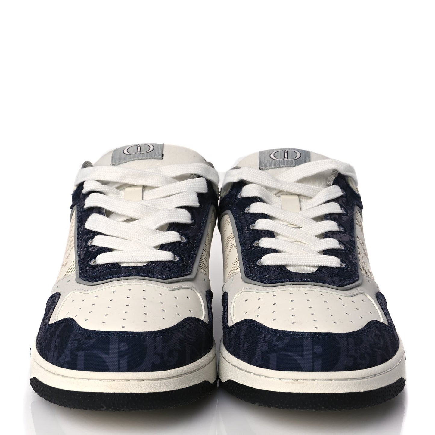 X DENIM TEARS Smooth Calfskin Oblique Denim Mens B27 Low Top Sneakers 41 Blue