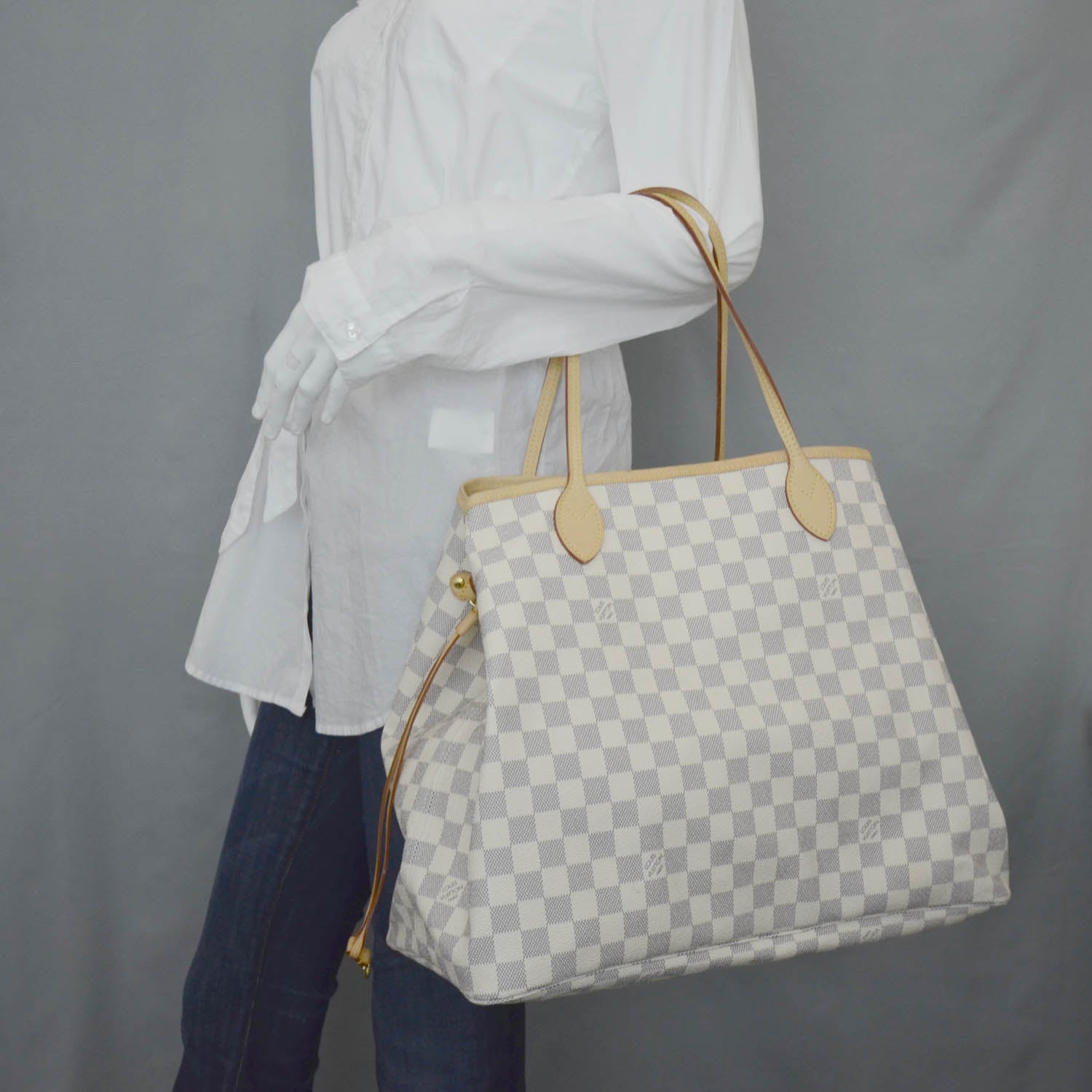 Louis Vuitton Damier Azur Neverfull GM 2 of 10