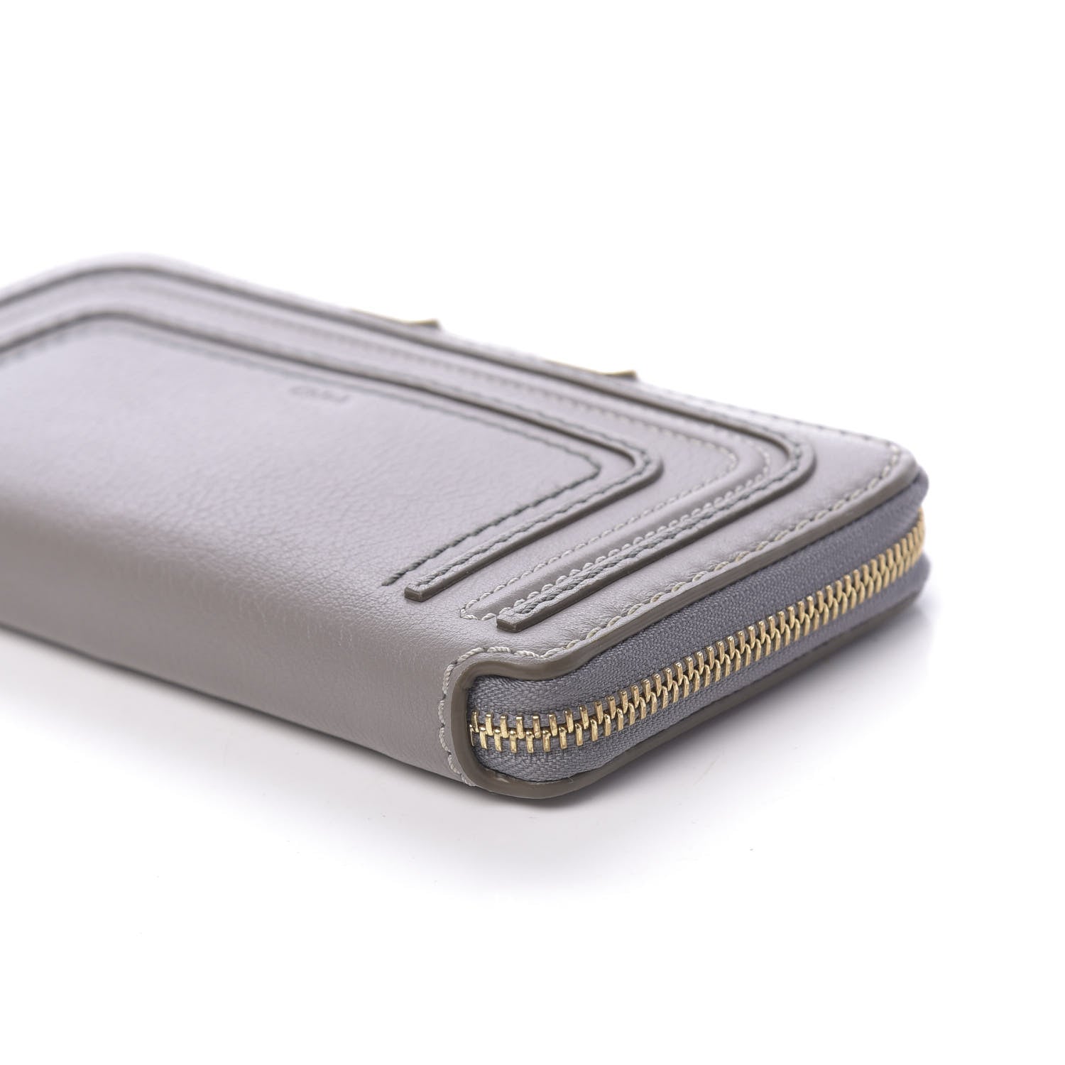 Chloe Calfskin Marcie Long Zip Around Wallet Cashmere Grey 10 of 12