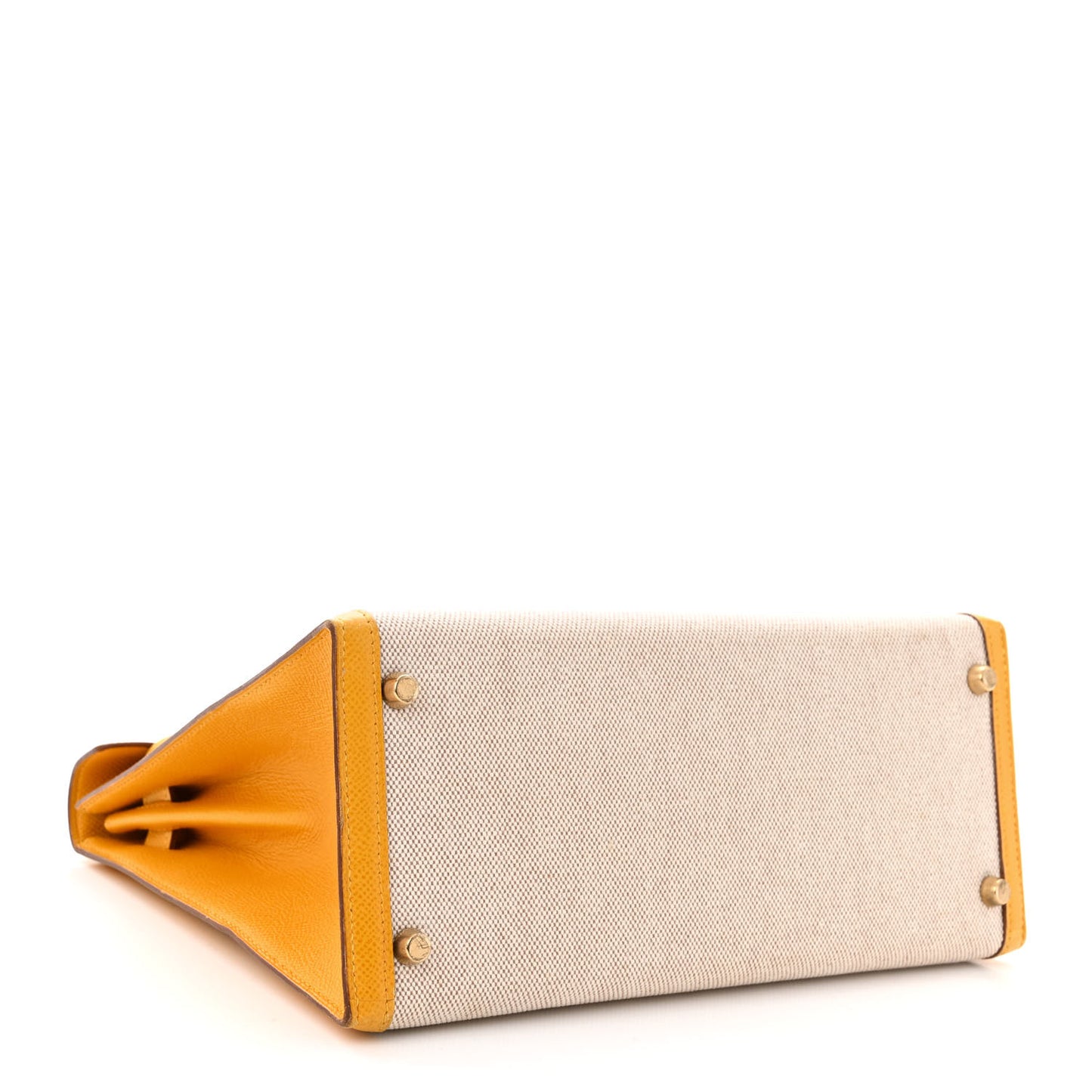 Toile H Epsom Kelly Sellier 28 Ecru Jaune Sable