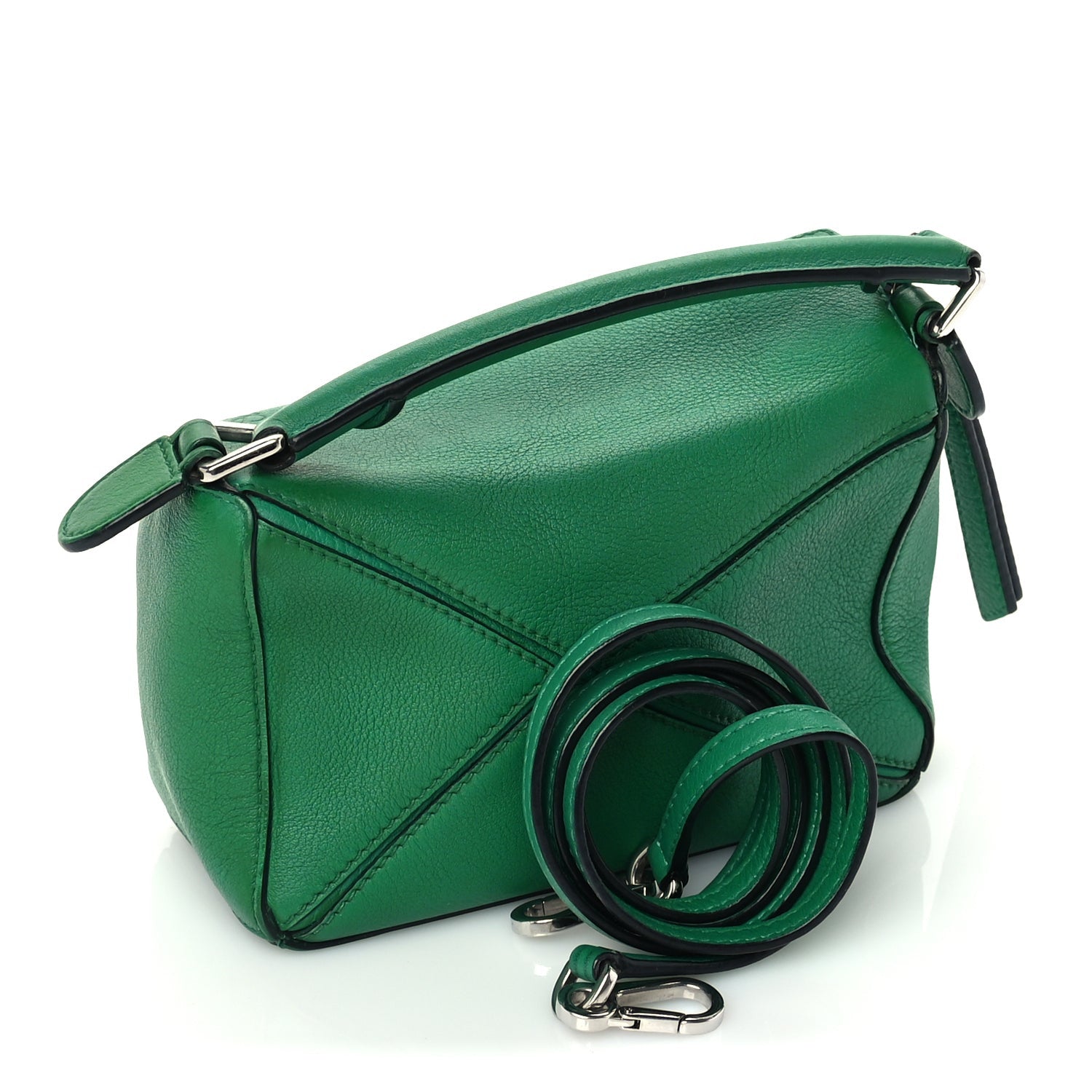 Loewe Calfskin Mini Puzzle Bag Jungle Green 2 of 8